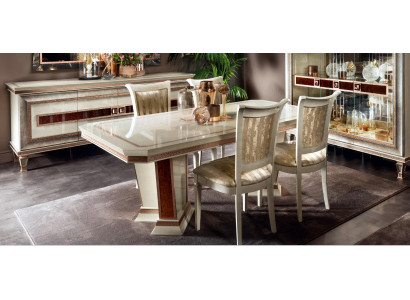 Table à manger Salle à manger Set de salle à manger Mobilier Table 5 pièces Chaise 4x Chaises arredoclassic