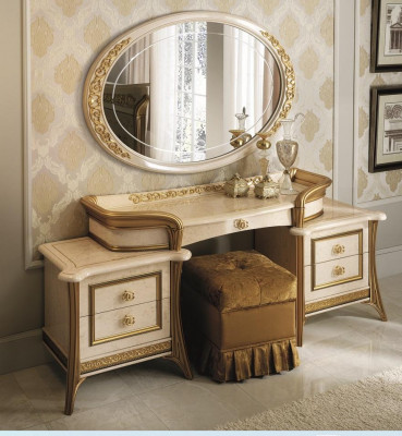 Coiffeuse Miroir Tabouret Commode Ensemble Chambre Complet neuf 3 pièces. Console