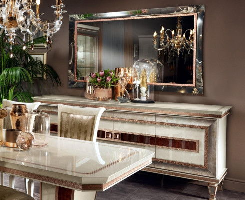 Console Bois Buffet console Table Console Miroir Buffet Armoire 2 pièces arredoclassic