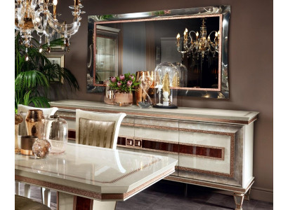 Console Bois Buffet console Table Console Miroir Buffet Armoire 2 pièces arredoclassic