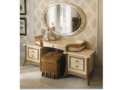 Coiffeuse avec miroir Luxe Console Coiffeuse Table de chambre Baroque Rococo