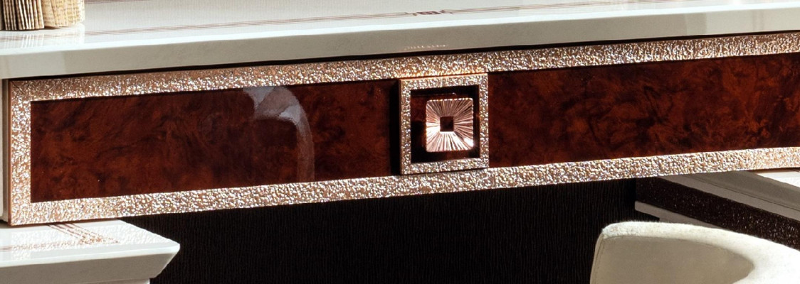Commode avec miroir Meuble en bois Buffet de luxe Ensemble de 2 pièces arredoclassic
