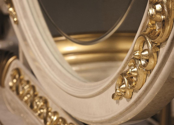 Commode en bois Meubles Baroques avec Miroir Mobilier de Luxe Italien Ensemble de 2 pièces neuf