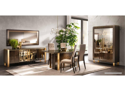 Table de salle à manger moderne + ensemble de 6 chaises de style italien