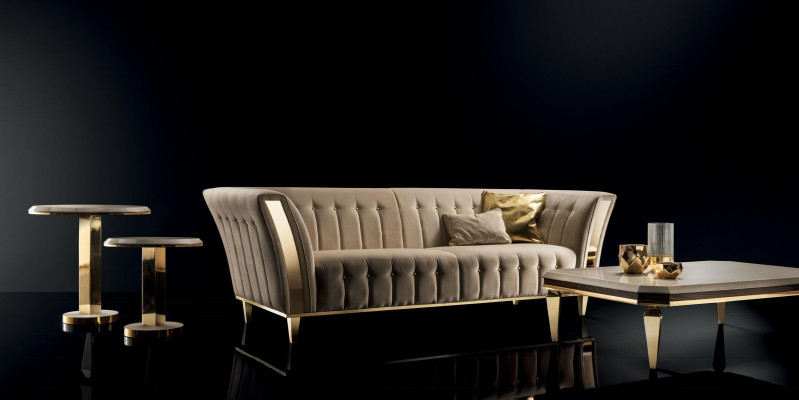 Trois places Canapé Tissu Design Canapé 3 Places Salon Luxe Canapés Mobilier neuf