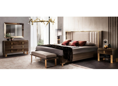Ensemble de chambre de luxe Lit 2x Table de chevet Design classique R Lits Meubles 3 pièces