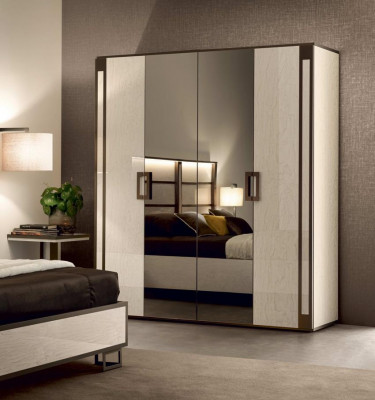 Armoire de vêtements de luxe Design Armoires à vêtements Mobilier bois Mobilier italien