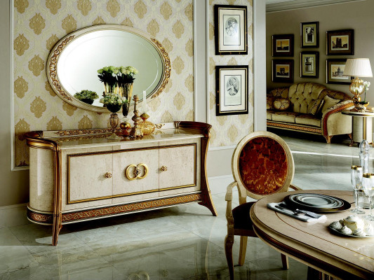 Noble Designer Kommode Klassische Wohnzimmer Kommoden Italien Neu