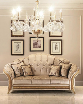 Canapé 2 places Design Tissu Classique arredoclassic Deux places