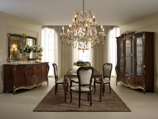 Table à manger Salle à manger Tables Table en bois Style Art Nouveau Style Antique Italie 200cm