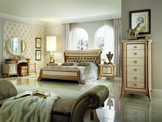 Lit Lit rembourré Lits Rembourrage Designer Hôtel Double 180x200 arredoclassic