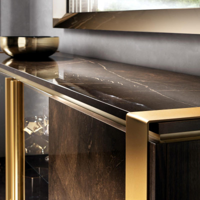 Consoles Table Commode avec Miroir Ensemble de meubles de classe luxueuse Console 2pcs. Bois neuf