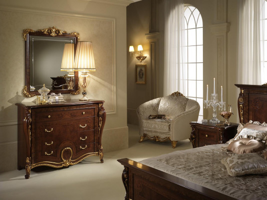 Consoles Table Commode avec miroir Mobilier Luxe Ensemble Console 2pcs. Fabriqué en Italie