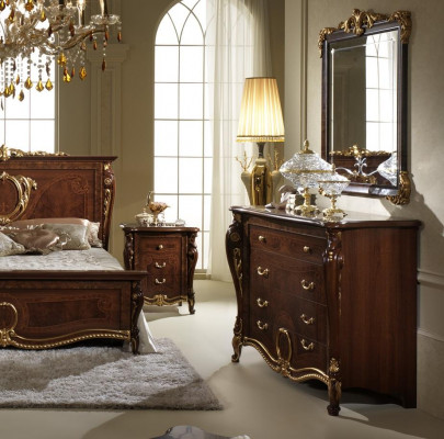 Consoles Table Commode avec miroir Mobilier Luxe Ensemble Console 2pcs. Fabriqué en Italie