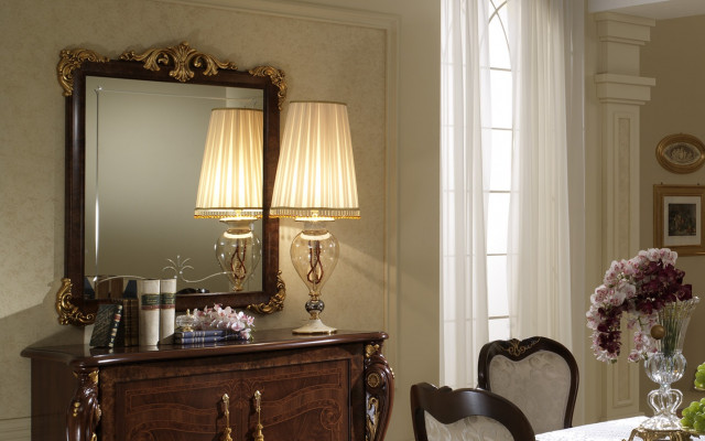 Consoles Table Commode avec miroir Mobilier Luxe Ensemble Console 2pcs. Fabriqué en Italie