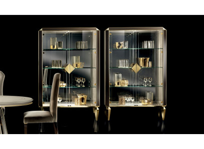 Concepteur italien Chic Meubles en bois Armoire de style moderne Vitrine Salon