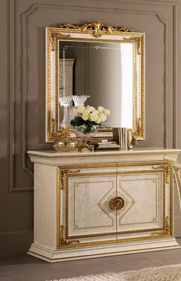 Miroir Commode Armoire Commodes Enfilade Ensemble de chambre Bois Style classique