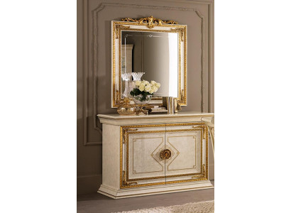 Miroir Commode Armoire Commodes Enfilade Ensemble de chambre Bois Style classique