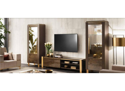 Buffet de luxe en verre, vitrine à armoire en verre, mobilier de style moderne italien