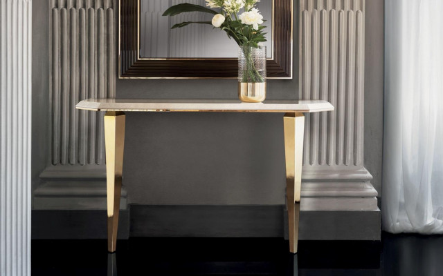 Bois Meubles Italiens Console Miroir Buffet Ensemble de 2 pièces arredoclassic