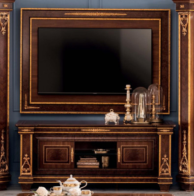 Unité murale Vitrine Meuble TV Buffet Armoire Murale Design Rococo Baroque