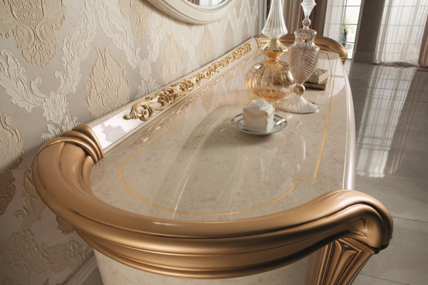Meubles de style baroque Armoire Commode Beige Luxe Bois Mobilier Italien neuf