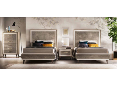 Designer de meubles italiens Tables de chevet Chambre Lit 3pcs. Ensemble de lits