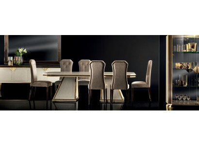 Ensemble de chaises de salle à manger avec siège rembourré et dossier, ensemble de 6 chaises design, suite complète.