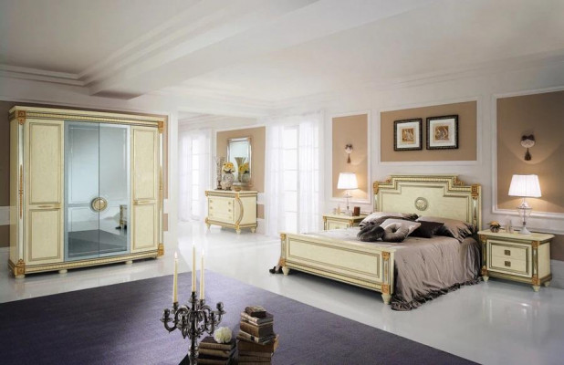 Chambre de luxe Lit Rembourrage Design Lits doubles de luxe King Size Lit d'hôtel