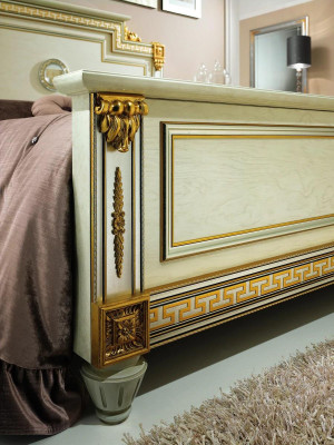 Chambre de luxe Lit Rembourrage Design Lits doubles de luxe King Size Lit d'hôtel