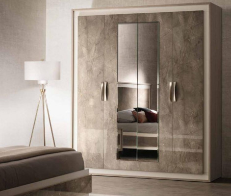 Armoire de vêtements de luxe Armoires pour vêtements Armoires de salon Mobilier en bois italien