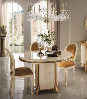 Table de salle à manger, table ronde, table design, baroque, rococo, classique, art nouveau, antique.