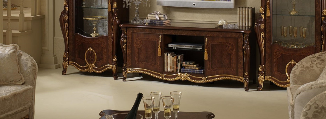 Meuble télévision Design Buffet télévision Mur Brillant Bas Luxe Commode Armoire Nouveau Planche