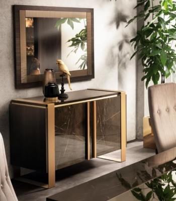 Meubles de style classique r Ensemble de 2 pièces Commode avec miroir Meubles italiens de luxe