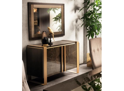 Meubles de style classique r Ensemble de 2 pièces Commode avec miroir Meubles italiens de luxe