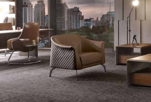 Fauteuil canapé en cuir TV 1 place Canapé Relax de luxe Revêtement simple place