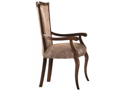 Chaise Braun Design Salle à manger Salle à manger Bois Chaises Tapisserie avec accoudoir