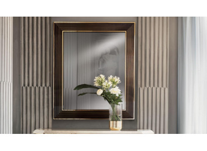 Miroir mural Cadre en bois Miroir Meubles arredoclassic 100x120cm Cadre en bois Mural