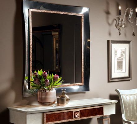 Classique Grand Miroir Miroir mural Miroir suspendu Cadre en bois Porte-manteau neuf