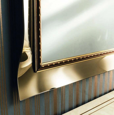 Miroir classique à paroi miroir Cadre de bois réel Luxe nouveau Baroque arredoclassic.