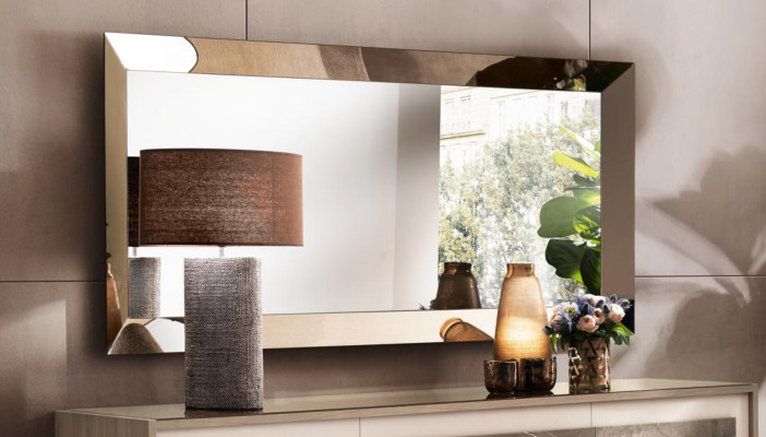 Miroir mural Cadre en bois Miroir doré Miroir mural Miroir suspendu Salon neuf