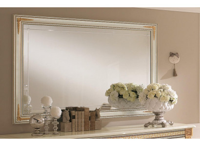 Miroir mural de designer classique R Baroque Rococo 175x114cm Cadre en bois nouveau