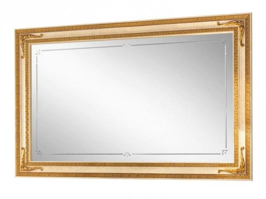 Classique miroir mural en cadre de bois meuble miroir Or 170x110 cadre en bois mural