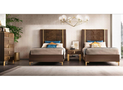 Chambre Lit de luxe en bois 120x200cm Lit royal Lit de luxe nouveau