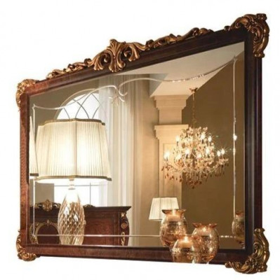 Miroir mural avec cadre en bois Design de cadre de miroir Baroque Rococo Mobilier de salon nouveau