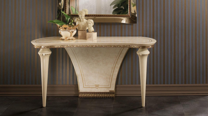 Table d'appoint en meubles italiens, console, table console, table basse de salon