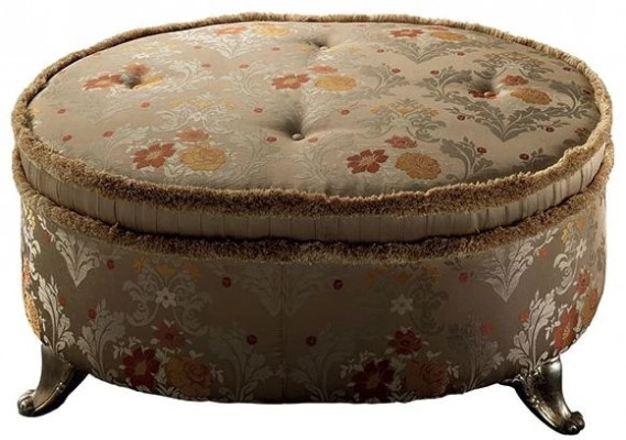 Table ovale repose-pieds Chesterfield Ottoman canapé côté rond