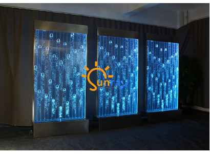 Panneau mural de cloison murale de design de mur d'eau à LED.
