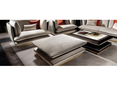 Tabouret de salon Tabouret de Club Pouf Ottoman Pufa Ottoman Textile Designer arredoclassic