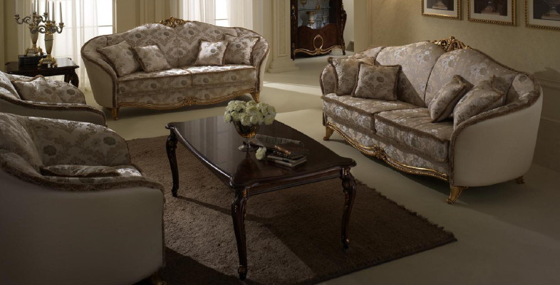 Table basse Noble Design Salle de séjour Baroque Rococo Canapé Canapé Tables